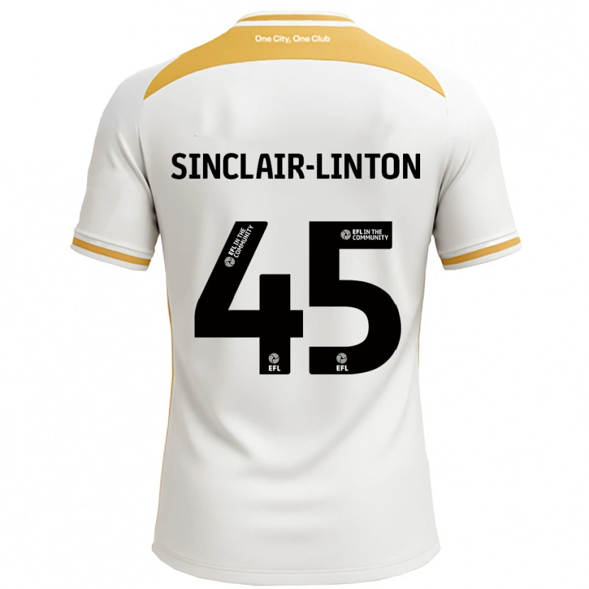 Danxen Homem Camisola Kobe Sinclair-Linton #45 Branco Dourado Principal 2025/26 Camisa Brasil