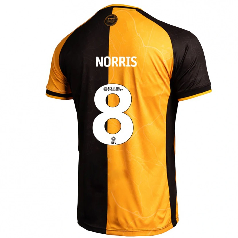 Danxen Homem Camisola Jac Norris #8 Amarelo Preto Principal 2025/26 Camisa Brasil