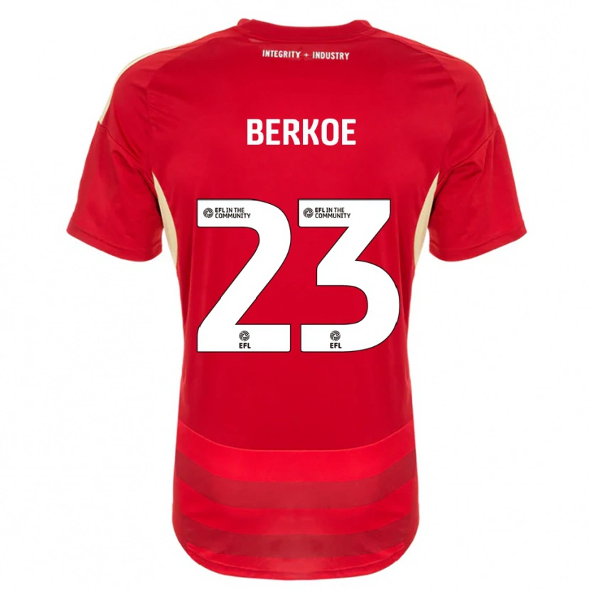 Danxen Homem Camisola Kevin Berkoe #23 Vermelho Branco Principal 2025/26 Camisa Brasil