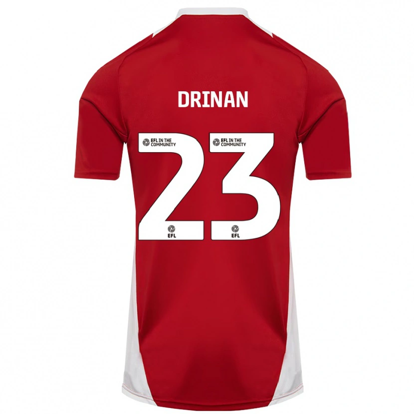 Danxen Homem Camisola Aaron Drinan #23 Vermelho Branco Dourado Principal 2025/26 Camisa Brasil