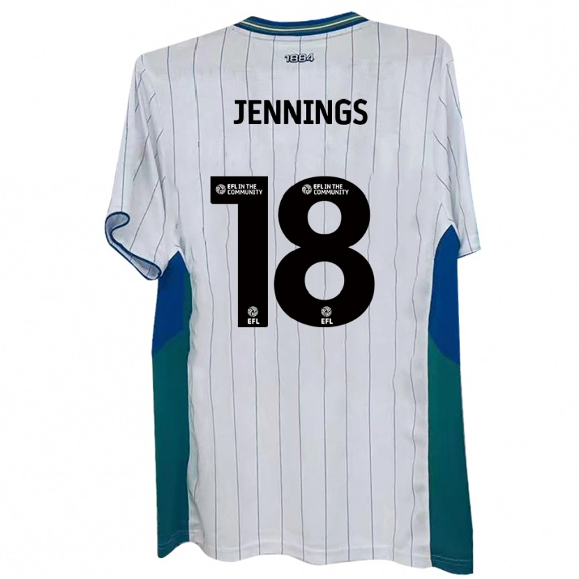 Danxen Homem Camisola Connor Jennings #18 Branco Verde Azul Principal 2025/26 Camisa Brasil