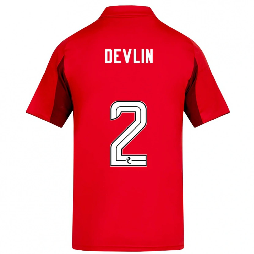Danxen Homem Camisola Nicky Devlin #2 Vermelho Vinho Principal 2025/26 Camisa Brasil