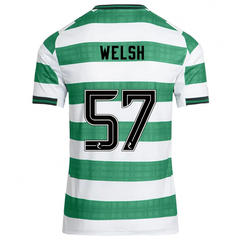 Danxen Homem Camisola Stephen Welsh #57 Verde Branco Principal 2025/26 Camisa Brasil