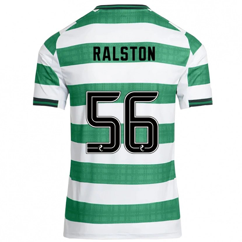 Danxen Homem Camisola Anthony Ralston #56 Verde Branco Principal 2025/26 Camisa Brasil