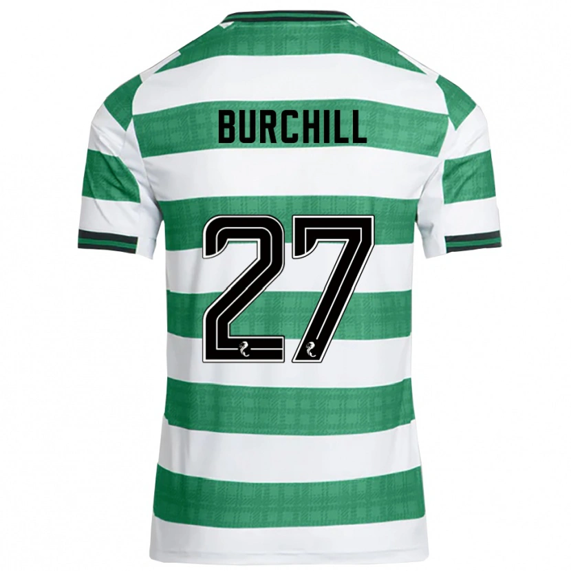 Danxen Homem Camisola Tiree Burchill #27 Verde Branco Principal 2025/26 Camisa Brasil