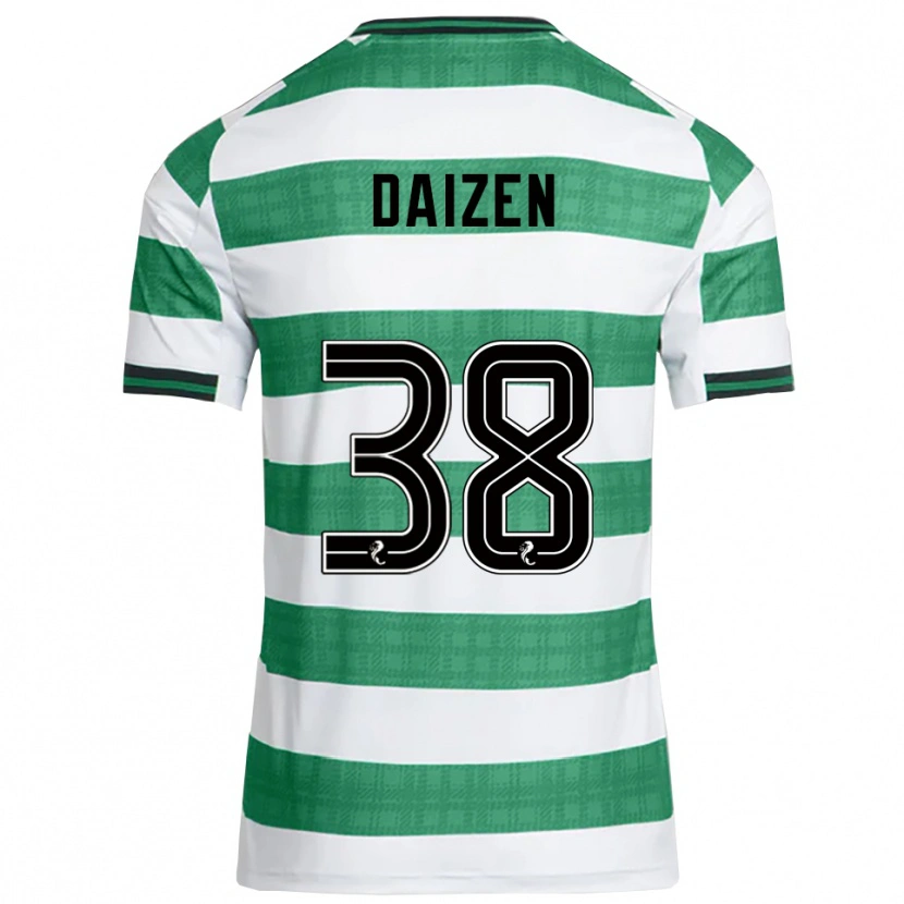 Danxen Homem Camisola Daizen Maeda #38 Verde Branco Principal 2025/26 Camisa Brasil