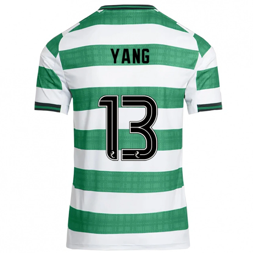 Danxen Homem Camisola Hyun-Jun Yang #13 Verde Branco Principal 2025/26 Camisa Brasil