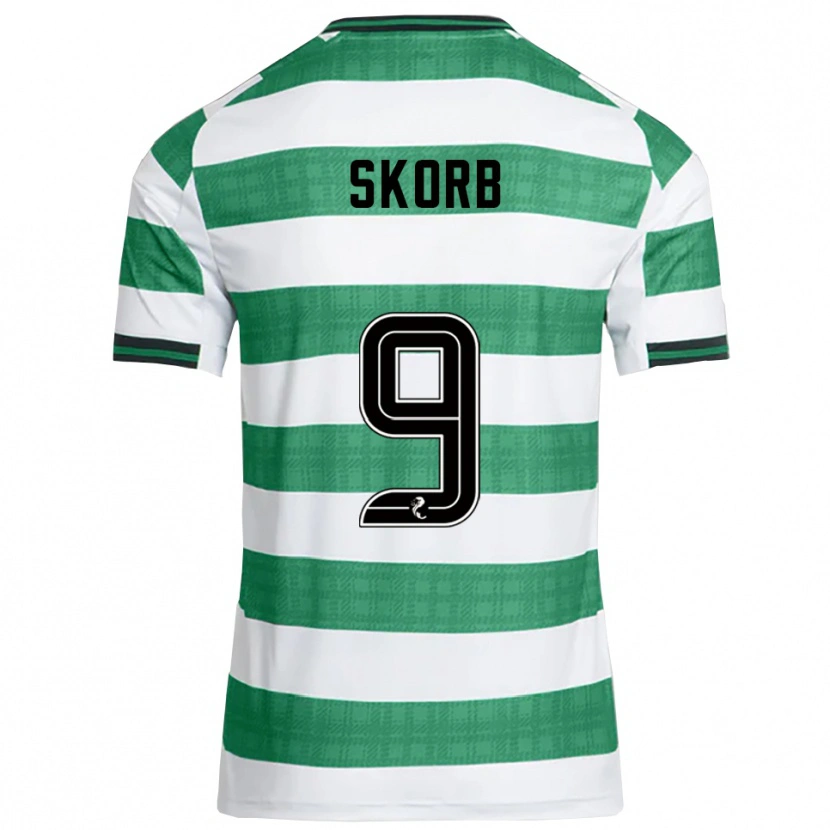 Danxen Homem Camisola Filip Skorb #9 Verde Branco Principal 2025/26 Camisa Brasil