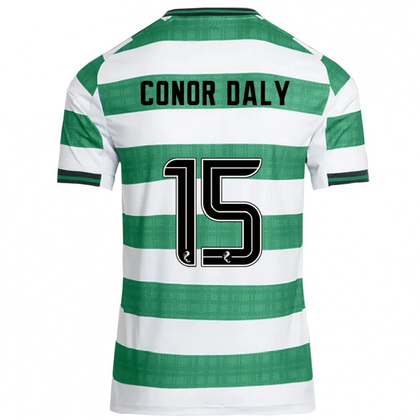 Danxen Homem Camisola Conor Daly #15 Verde Branco Principal 2025/26 Camisa Brasil