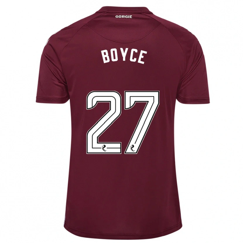 Danxen Homem Camisola Liam Boyce #27 Vinho Branco Principal 2025/26 Camisa Brasil