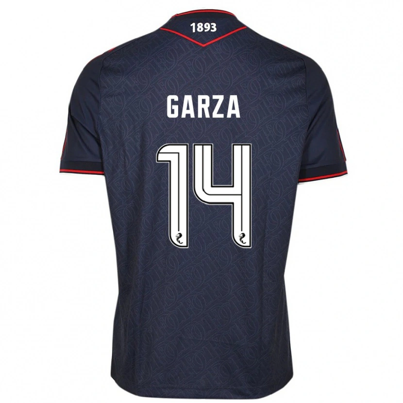 Danxen Homem Camisola César Garza #14 Azul Marinho Branco Principal 2025/26 Camisa Brasil