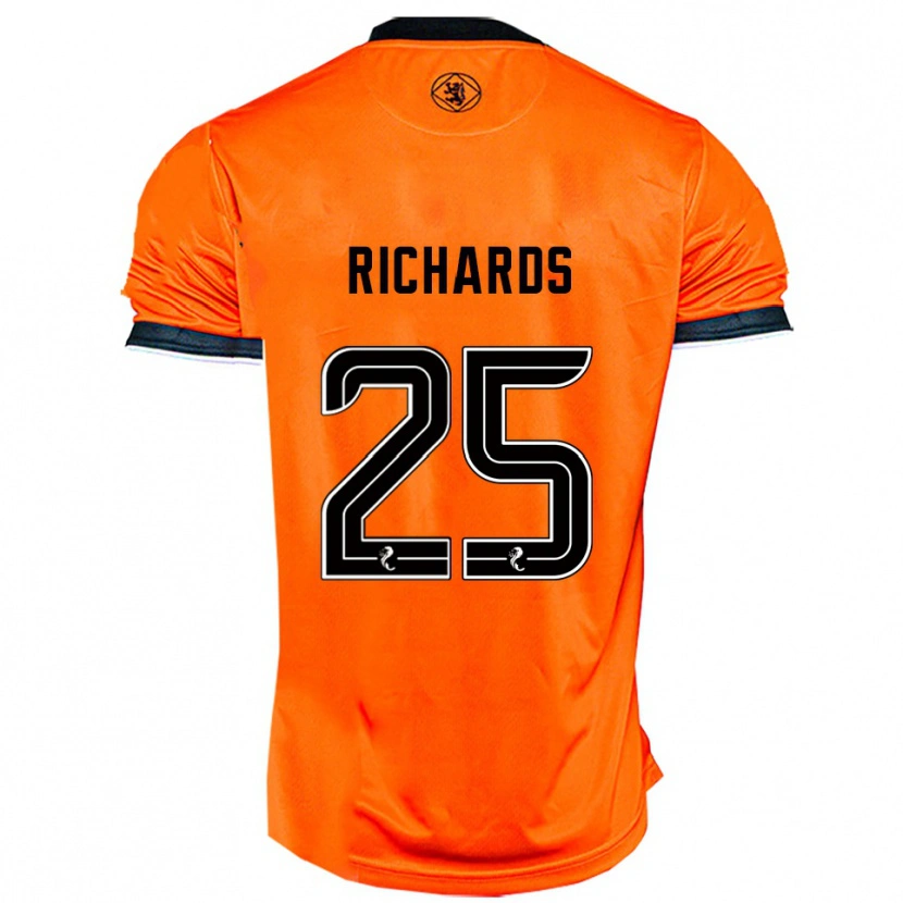 Danxen Homem Camisola Dave Richards #25 Laranja Preto Principal 2025/26 Camisa Brasil