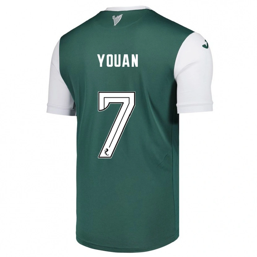 Danxen Homem Camisola Élie Youan #7 Verde Branco Principal 2025/26 Camisa Brasil