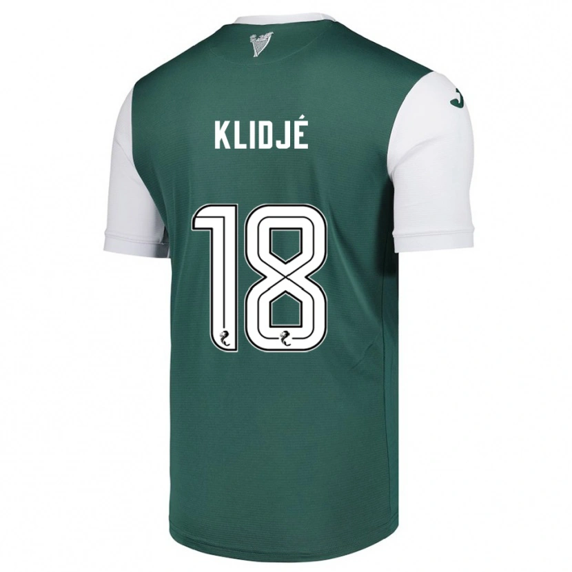 Danxen Homem Camisola Thibault Klidjé #18 Verde Branco Principal 2025/26 Camisa Brasil