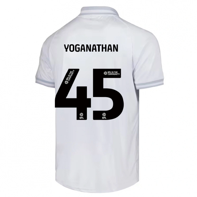 Danxen Homem Camisola Vimal Yoganathan #45 Branco Cinza Preto Alternativa 2025/26 Camisa Brasil