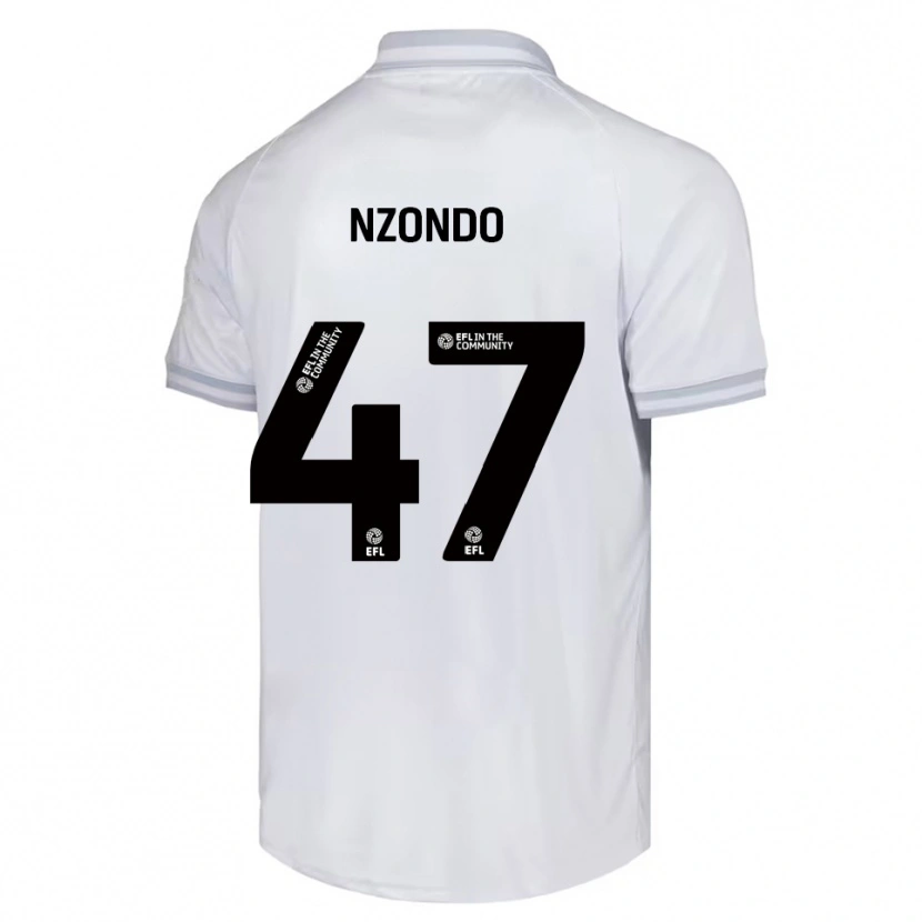 Danxen Homem Camisola Emmaisa Nzondo #47 Branco Cinza Preto Alternativa 2025/26 Camisa Brasil