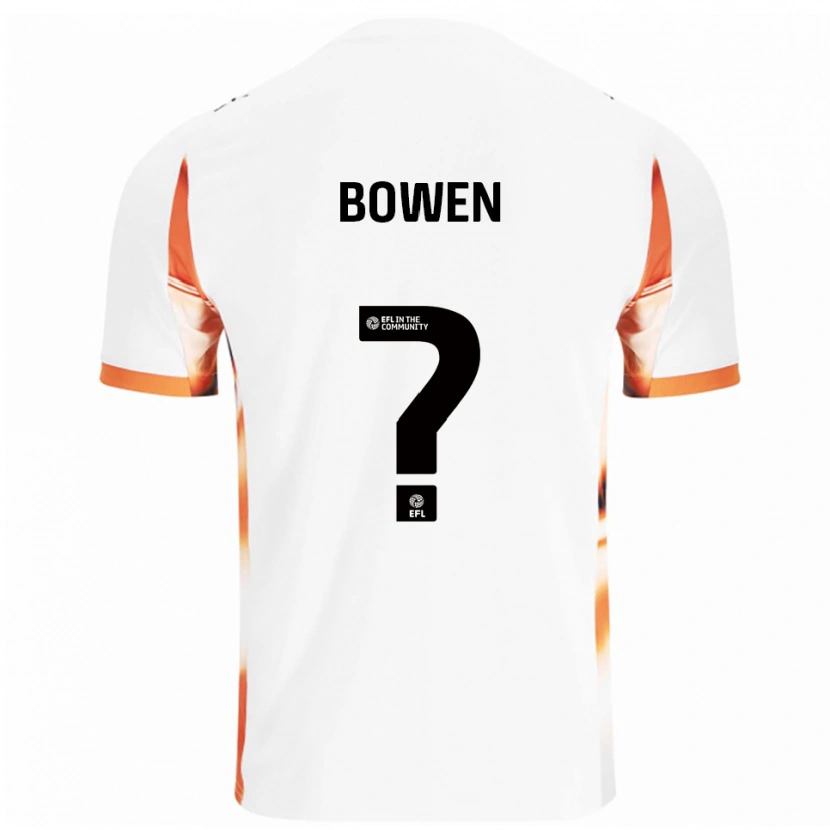 Danxen Homem Camisola Taylor Bowen #0 Branco Laranja Preto Alternativa 2025/26 Camisa Brasil