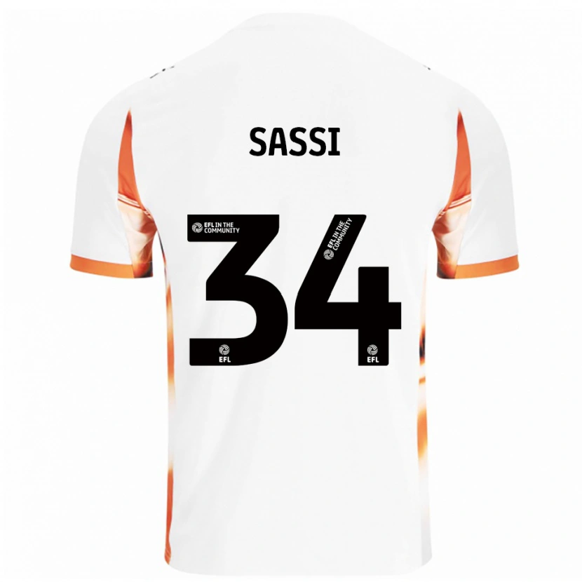 Danxen Homem Camisola Dan Sassi #34 Branco Laranja Preto Alternativa 2025/26 Camisa Brasil