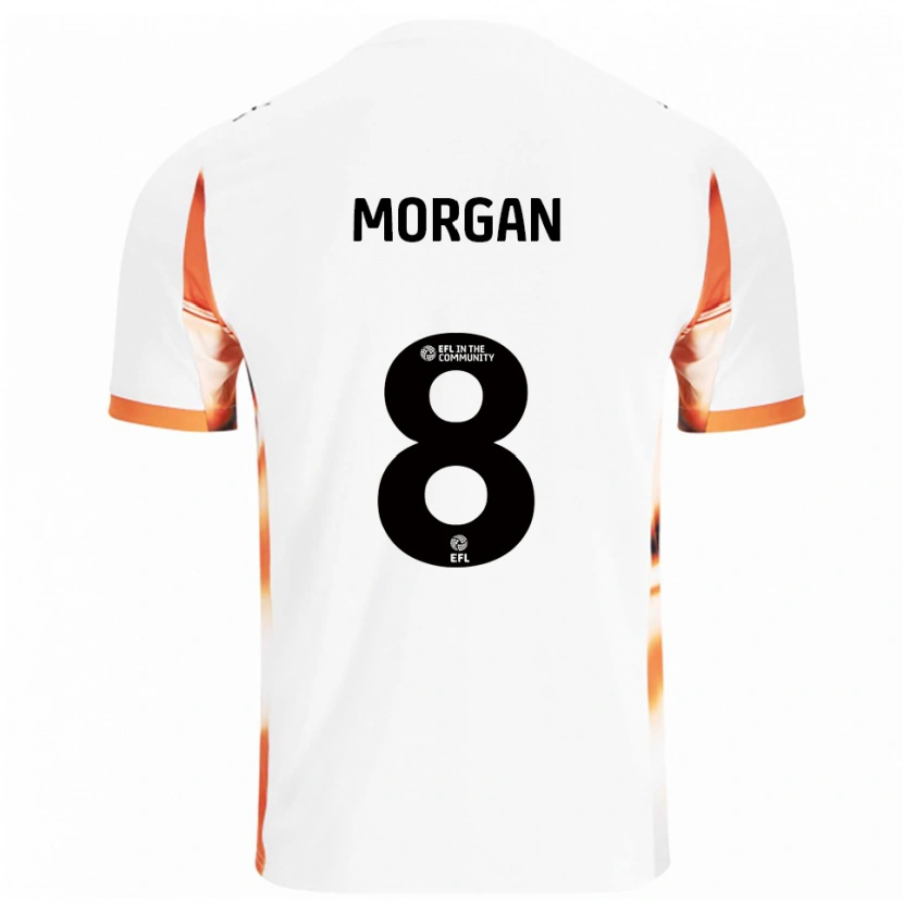 Danxen Homem Camisola Albie Morgan #8 Branco Laranja Preto Alternativa 2025/26 Camisa Brasil