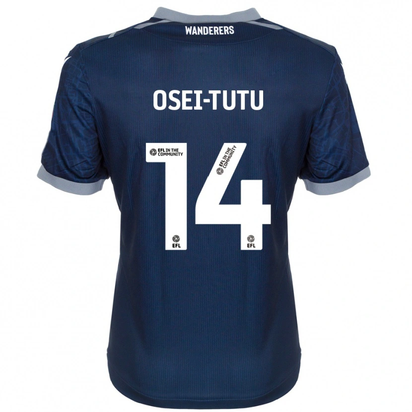 Danxen Homem Camisola Jordi Osei-Tutu #14 Azul Marinho Cinza Alternativa 2025/26 Camisa Brasil