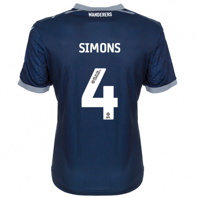 Danxen Homem Camisola Xavier Simons #4 Azul Marinho Cinza Alternativa 2025/26 Camisa Brasil