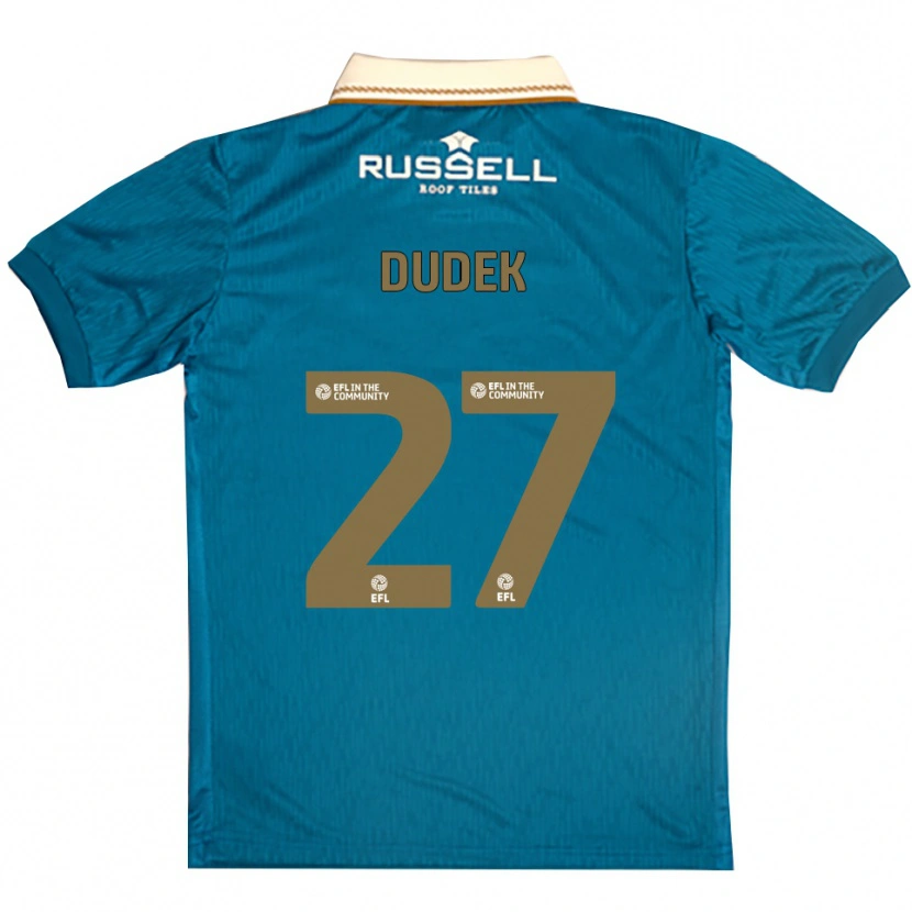Danxen Homem Camisola Kamil Dudek #27 Azul Celeste Branco Alternativa 2025/26 Camisa Brasil