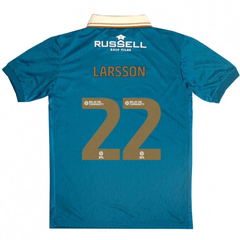 Danxen Homem Camisola Julian Larsson #22 Azul Celeste Branco Alternativa 2025/26 Camisa Brasil