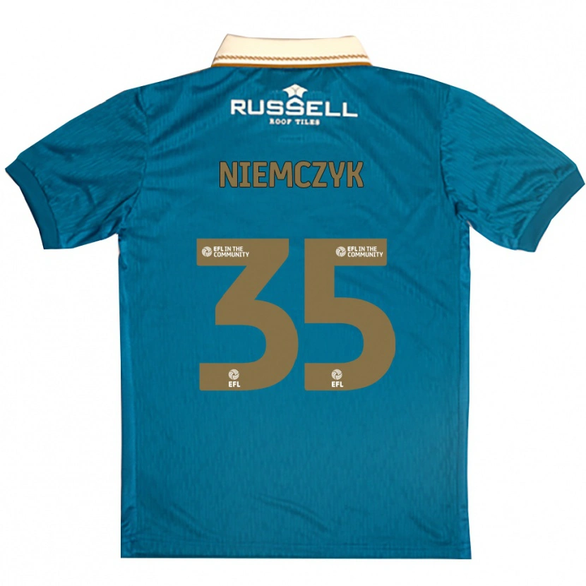 Danxen Homem Camisola Jakub Niemczyk #35 Azul Celeste Branco Alternativa 2025/26 Camisa Brasil