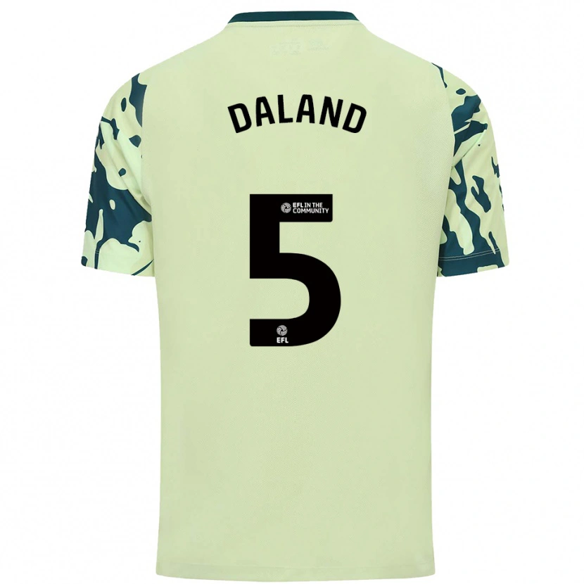 Danxen Homem Camisola Jesper Daland #5 Verde Escuro Alternativa 2025/26 Camisa Brasil