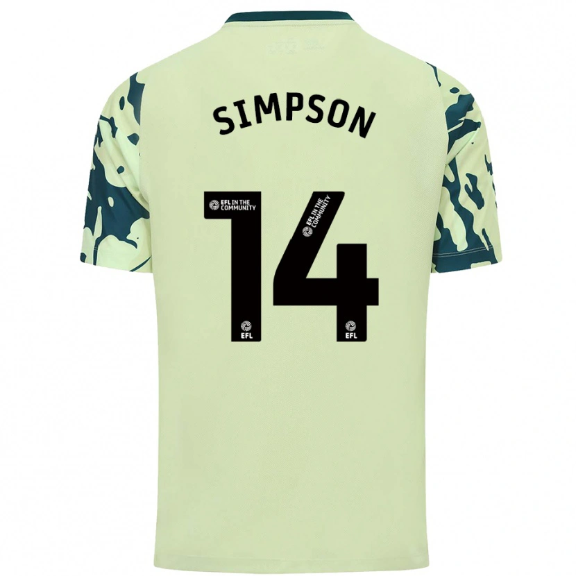 Danxen Homem Camisola Jasmine Simpson #14 Verde Escuro Alternativa 2025/26 Camisa Brasil