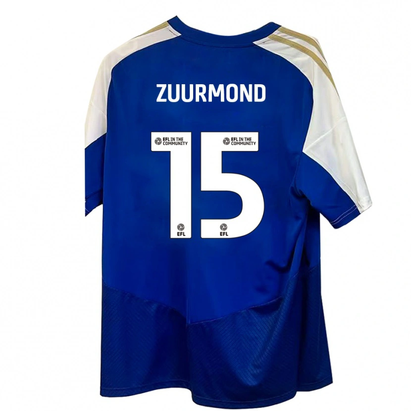 Danxen Homem Camisola Ishbel Zuurmond #15 Azul Branco Dourado Alternativa 2025/26 Camisa Brasil