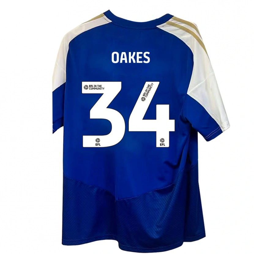 Danxen Homem Camisola Liam Oakes #34 Azul Branco Dourado Alternativa 2025/26 Camisa Brasil