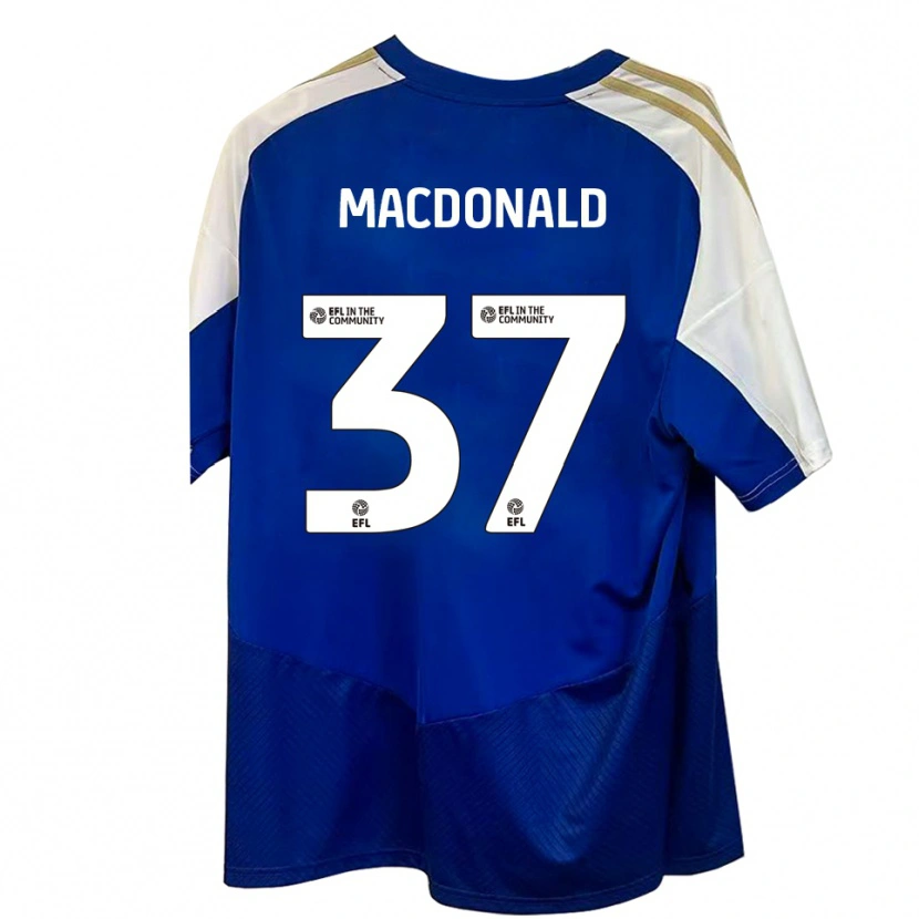 Danxen Homem Camisola Shaun Macdonald #37 Azul Branco Dourado Alternativa 2025/26 Camisa Brasil