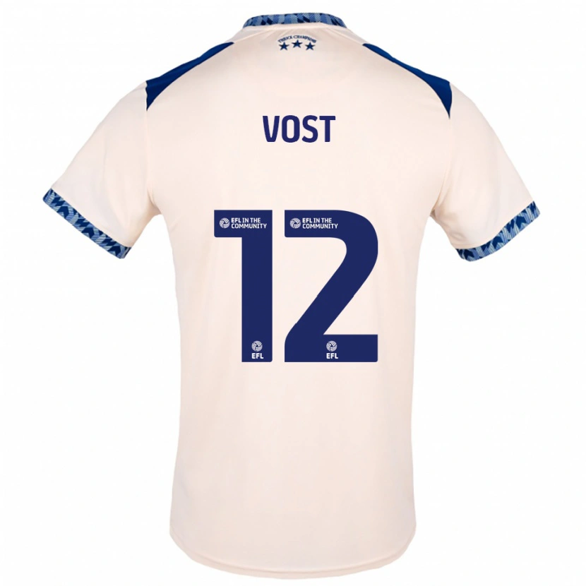 Danxen Homem Camisola Daniel Vost #12 Branco Sujo Azul Marinho Alternativa 2025/26 Camisa Brasil