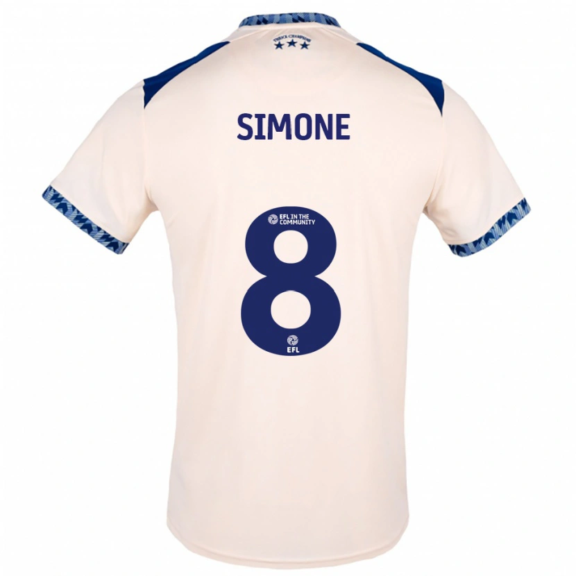 Danxen Homem Camisola Caz Simone #8 Branco Sujo Azul Marinho Alternativa 2025/26 Camisa Brasil