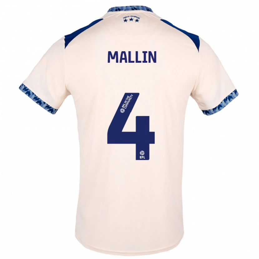 Danxen Homem Camisola Kate Mallin #4 Branco Sujo Azul Marinho Alternativa 2025/26 Camisa Brasil
