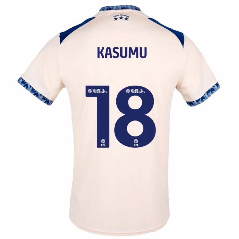 Danxen Homem Camisola David Kasumu #18 Branco Sujo Azul Marinho Alternativa 2025/26 Camisa Brasil