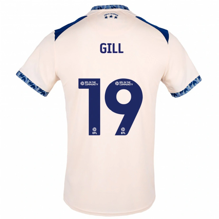 Danxen Homem Camisola Charlotte Gill #19 Branco Sujo Azul Marinho Alternativa 2025/26 Camisa Brasil