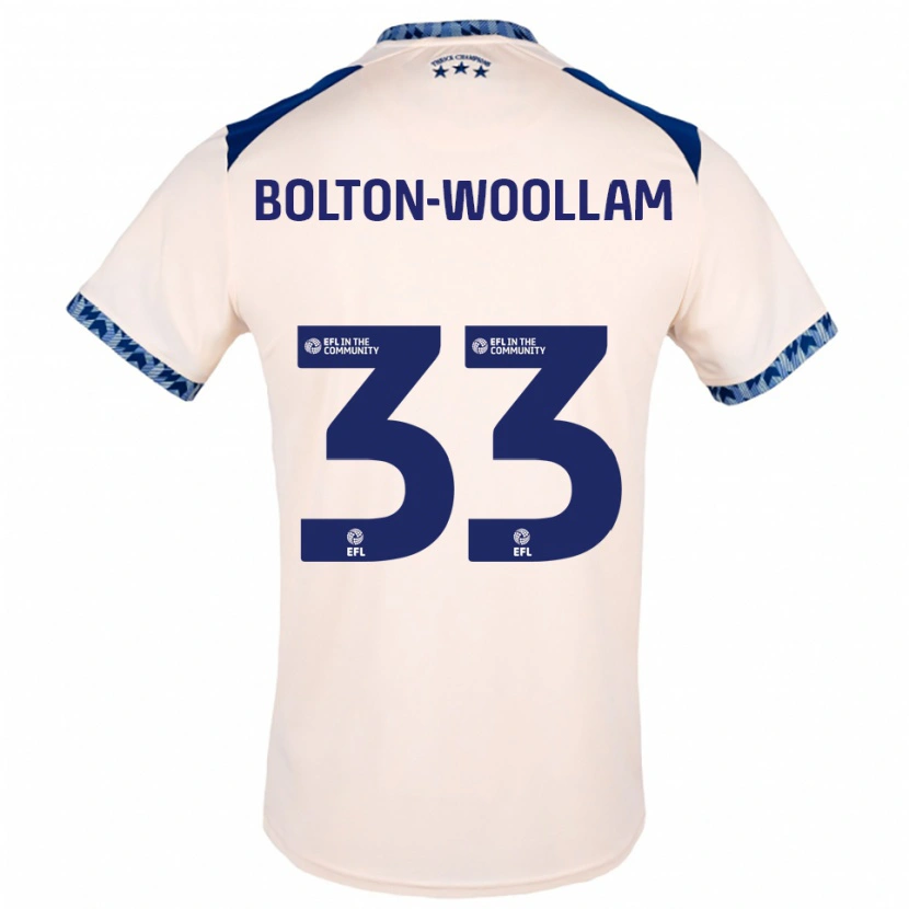 Danxen Homem Camisola Kacey Bolton-Woollam #33 Branco Sujo Azul Marinho Alternativa 2025/26 Camisa Brasil
