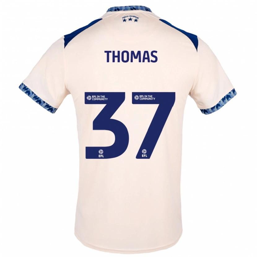 Danxen Homem Camisola Peter Thomas #37 Branco Sujo Azul Marinho Alternativa 2025/26 Camisa Brasil
