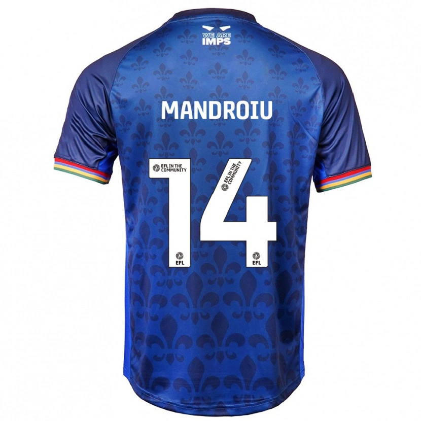 Danxen Homem Camisola Daniel Mandroiu #14 Azul Marinho Alternativa 2025/26 Camisa Brasil