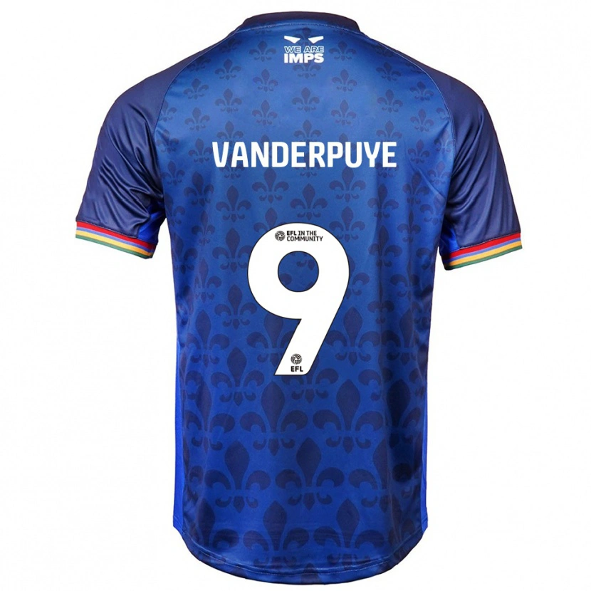 Danxen Homem Camisola Daniel Vanderpuye #9 Azul Marinho Alternativa 2025/26 Camisa Brasil
