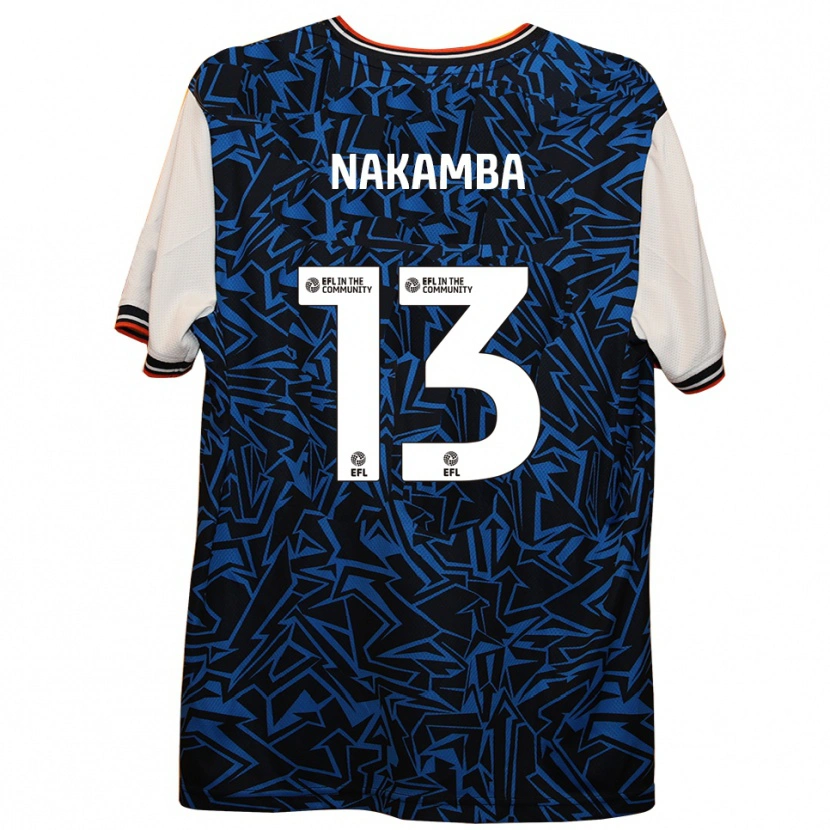 Danxen Homem Camisola Marvelous Nakamba #13 Azul Preto Branco Alternativa 2025/26 Camisa Brasil