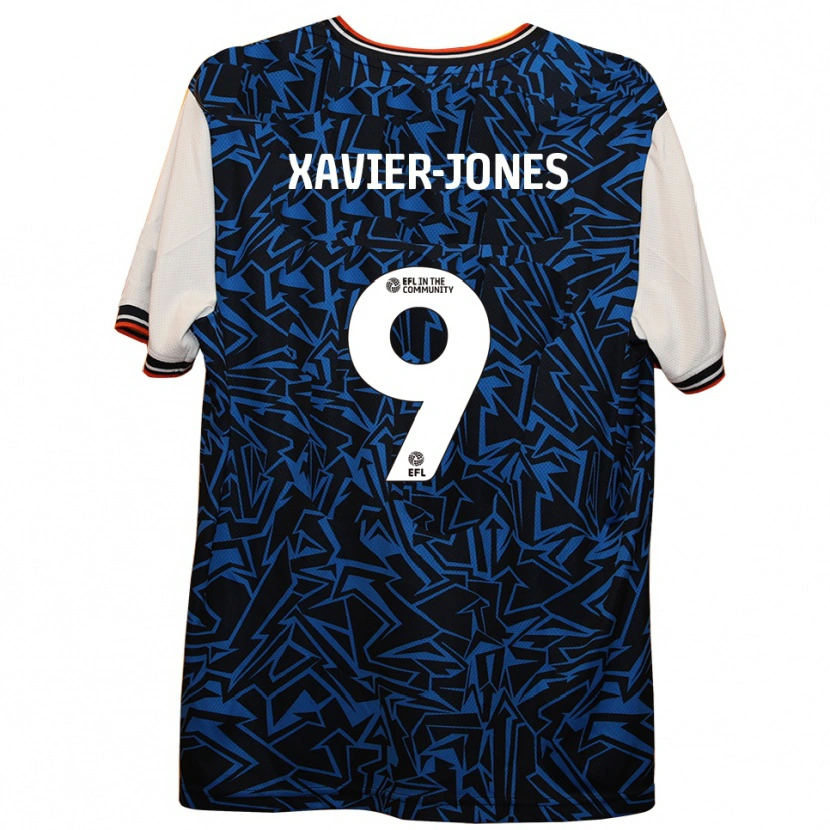 Danxen Homem Camisola Tate Xavier-Jones #9 Azul Preto Branco Alternativa 2025/26 Camisa Brasil