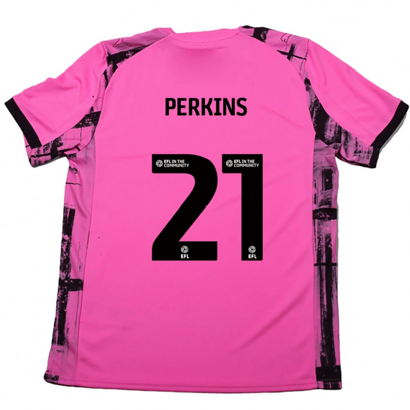 Danxen Homem Camisola Jack Perkins #21 Rosa Vermelho Preto Alternativa 2025/26 Camisa Brasil