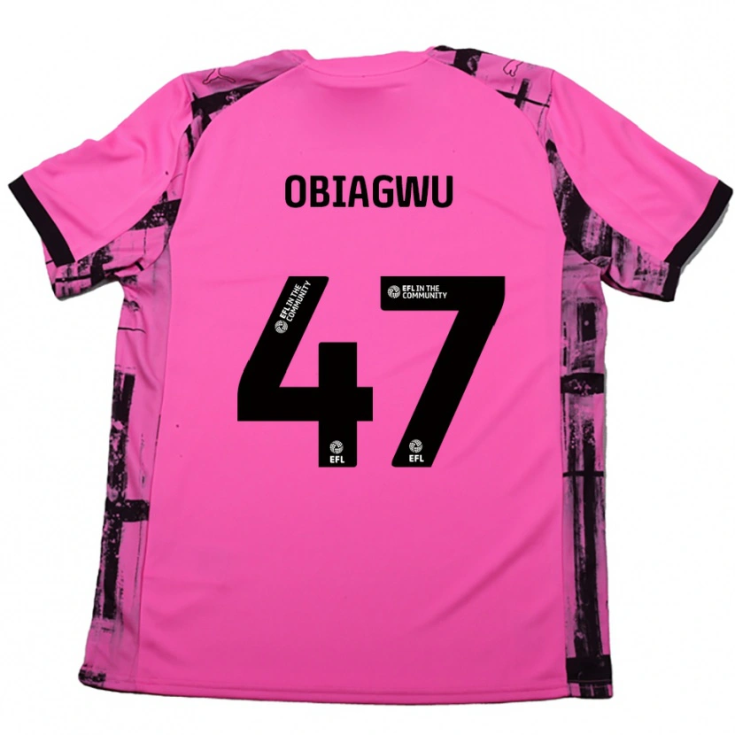 Danxen Homem Camisola Fran Obiagwu #47 Rosa Vermelho Preto Alternativa 2025/26 Camisa Brasil