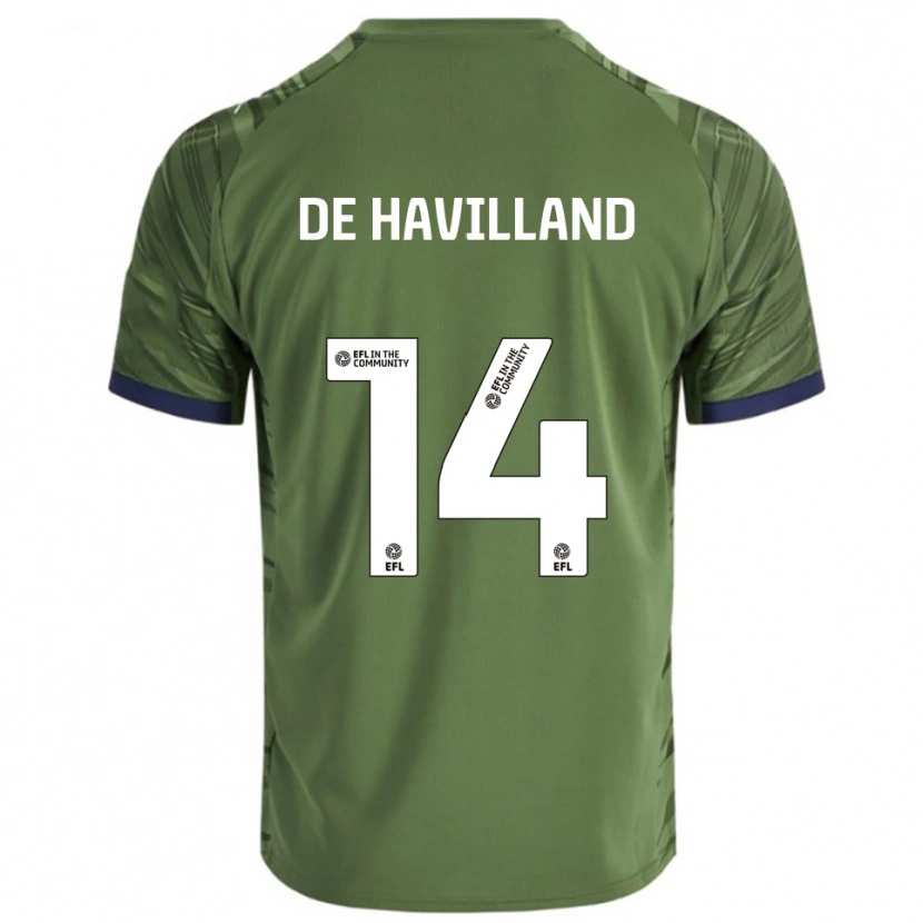 Danxen Homem Camisola Ryan De Havilland #14 Verde Branco Alternativa 2025/26 Camisa Brasil
