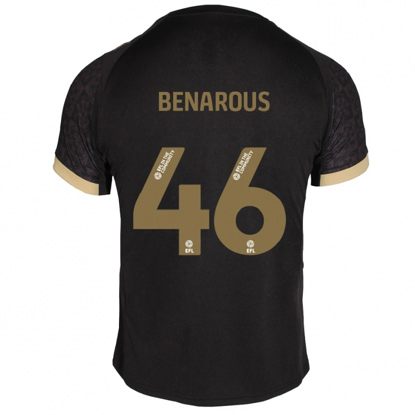 Danxen Homem Camisola Ayman Benarous #46 Preto Dourado Alternativa 2025/26 Camisa Brasil