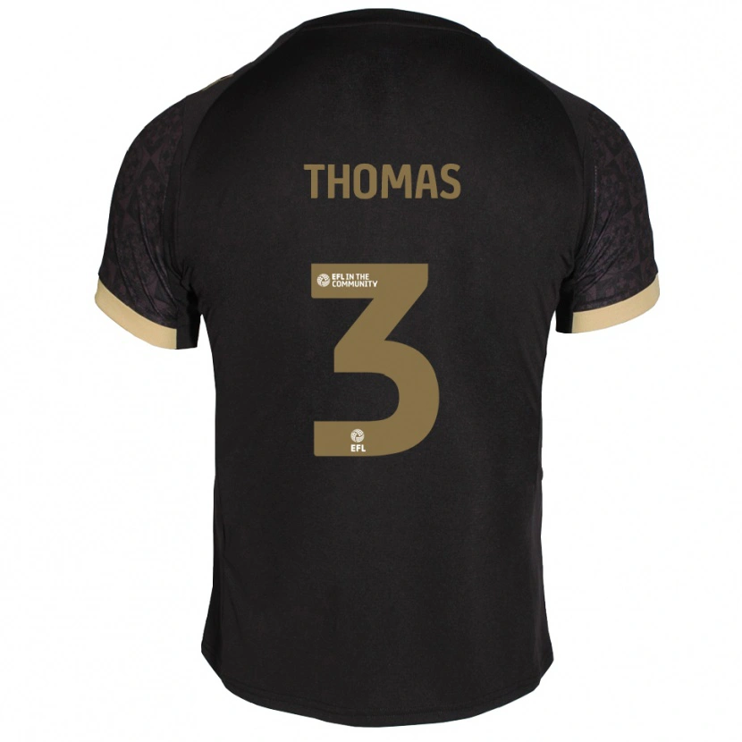 Danxen Homem Camisola Roxylea Thomas #3 Preto Dourado Alternativa 2025/26 Camisa Brasil