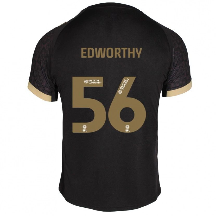 Danxen Homem Camisola Kieran Edworthy #56 Preto Dourado Alternativa 2025/26 Camisa Brasil
